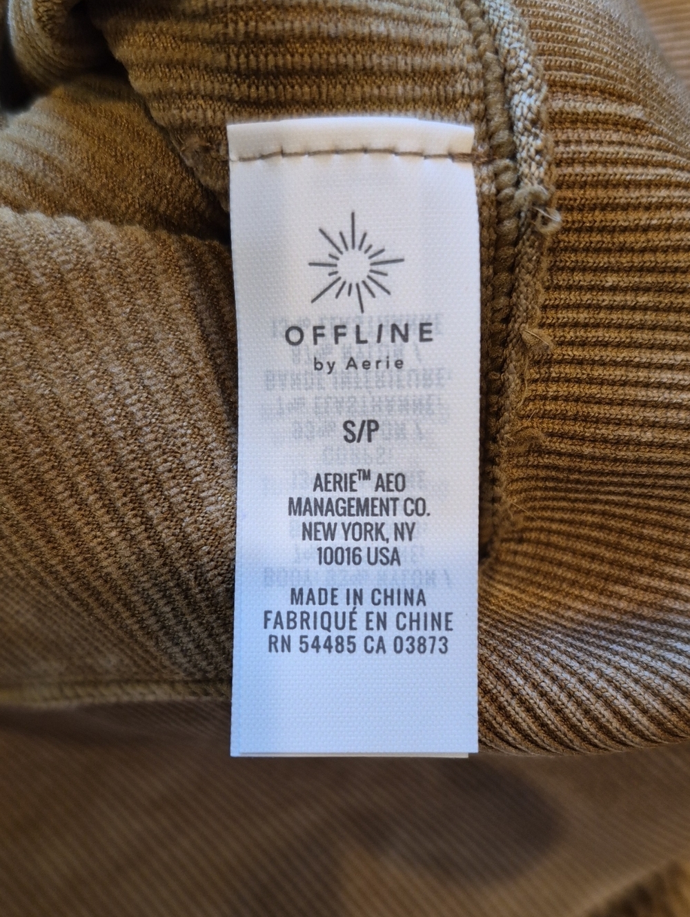 XS/S Offline Aerie Mustard Tan Ribbed Braided Detail Long Sleeve Top & Leggings - Picture 11 of 16